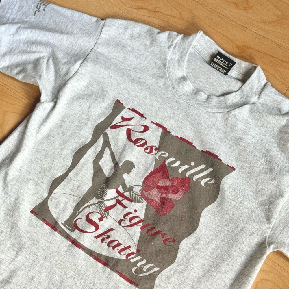 Vintage Y2K RFSC tshirt, Roseville Figure Skating Club, MN, sz Adult S